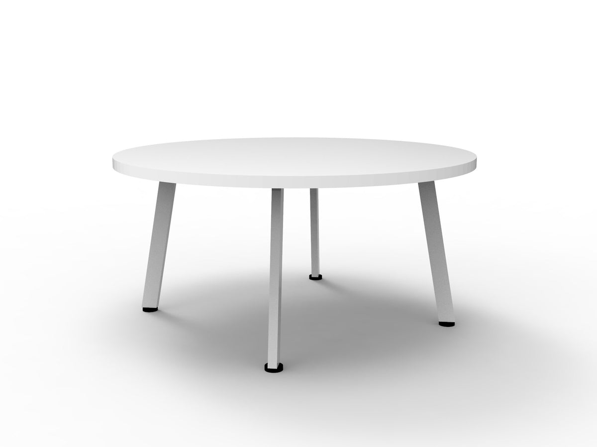 Eternity Round Coffee Table — 900mm Dia x 450mm H, Natural White, White P/C — ECT900 NW/WS
