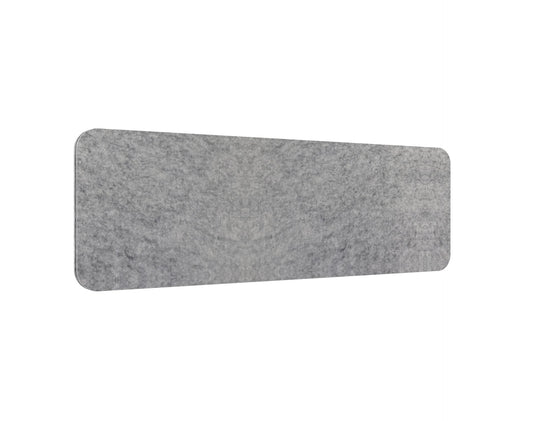 Desk Mounted Eco Panel Screen — 1200mm W x 384mm H (400mm H with Clamps) / Marble Grey