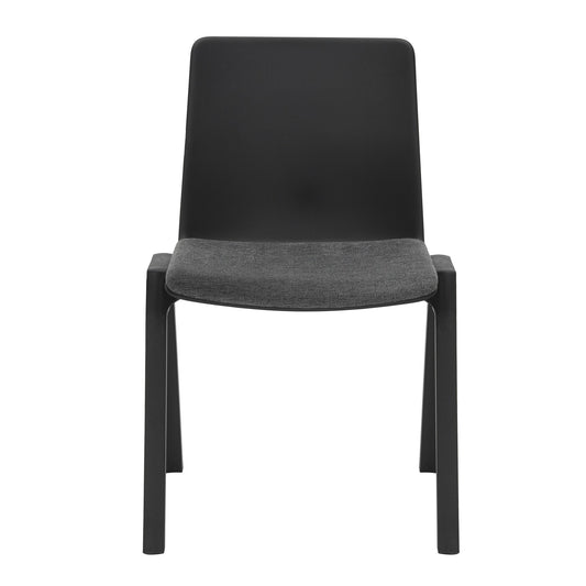 Academy Stacking Chair — Black / Black Fabric