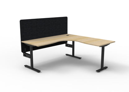 Halo Static Corner Workstation with Screen