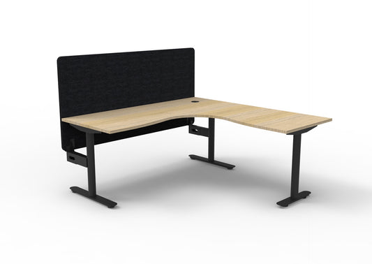 Halo Static Corner Workstation with Screen