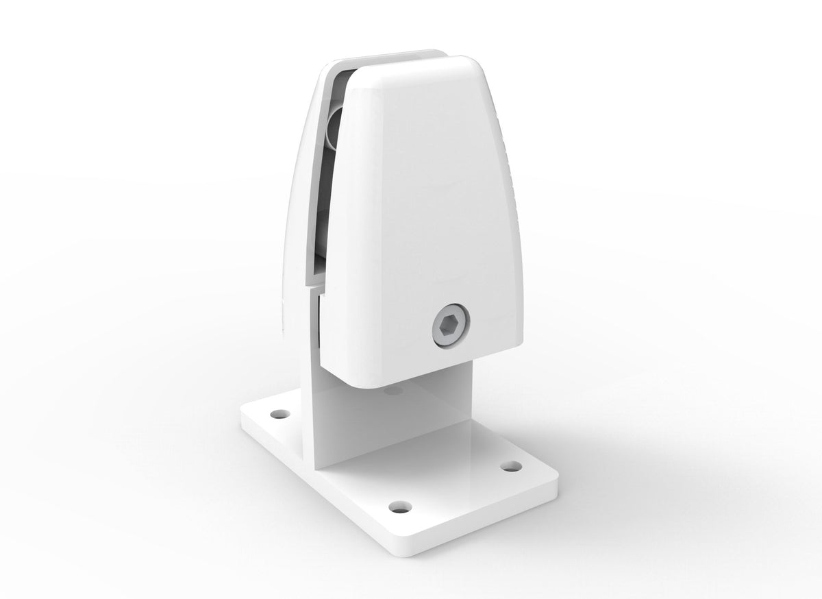 Powder Coated Clamp To Suit EPS Screens — Back to Back Desk Mounted / White