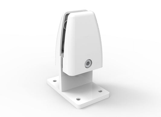 Powder Coated Clamp To Suit EPS Screens — Back to Back Desk Mounted / White