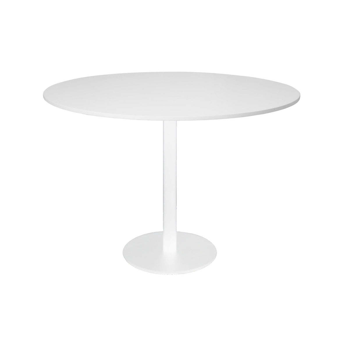 Estilo Round Table — 1200mm DIA, Natural White, White P/C — CBT12 NW/WS