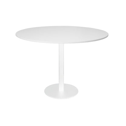 Estilo Round Table — 1200mm DIA, Natural White, White P/C — CBT12 NW/WS