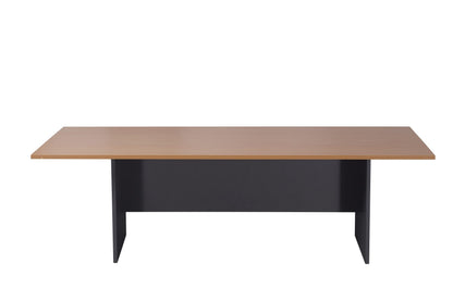 Rapid Worker Meeting & Boardroom Table — 2400mm W x 1200mm D, Beech Top & Ironstone Base — CBT2412 B/I