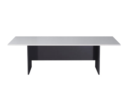 Rapid Worker Meeting & Boardroom Table — 2400mm W x 1200mm D, Natural White Top & Ironstone Base — CBT2412 NW/I