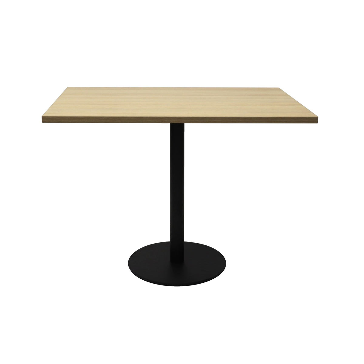 Estilo Square Meeting Table — Natural Oak Top & Black Satin Base — CBT990 NO/BL