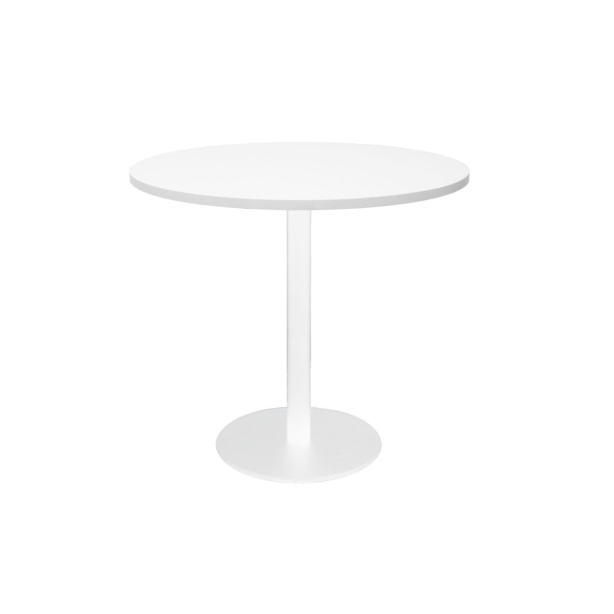 Estilo Round Table — 900mm DIA, Natural White, White P/C — CBT9 NW/WS