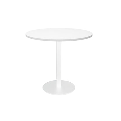 Estilo Round Table — 900mm DIA, Natural White, White P/C — CBT9 NW/WS