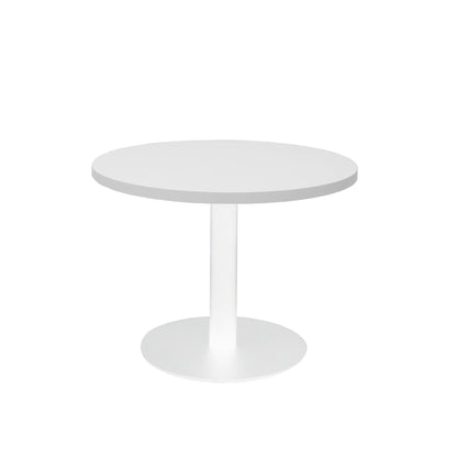 Estilo Round Coffee Table — Natural White, White P/C, 600mm Dia — CCT6 NW/WS