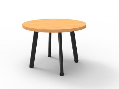 Eternity Round Coffee Table — 600mm Dia x 450mm H, Beech, Black P/C — ECT600 B/BL