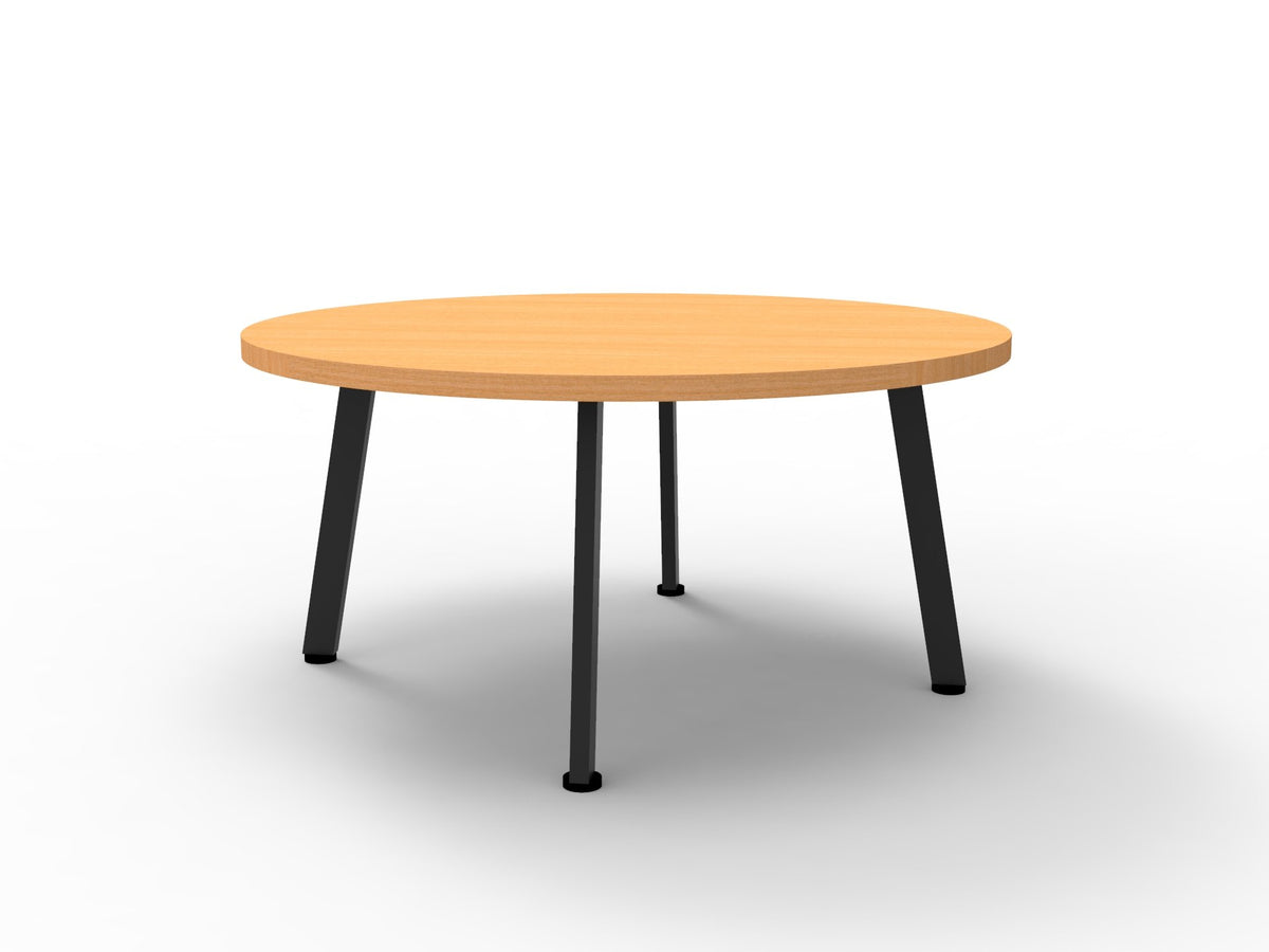 Eternity Round Coffee Table — 900mm Dia x 450mm H, Beech, Black P/C — ECT900 B/BL