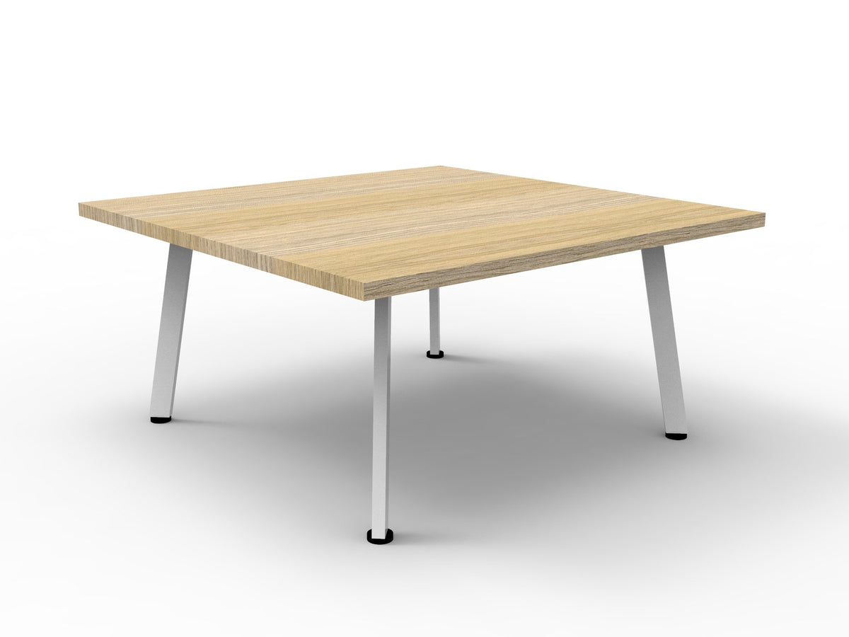Eternity Square Coffee Table — 900mm W x 900mm D x 450mm H, Natural Oak, White Satin — ECT99 NO/WS