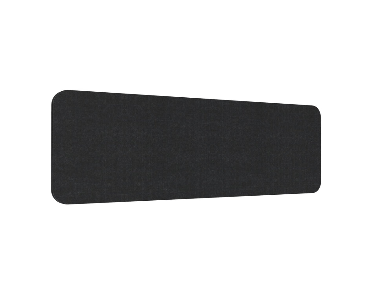 Desk Mounted Eco Panel Screen — 1200mm W x 384mm H (400mm H with Clamps) / Black