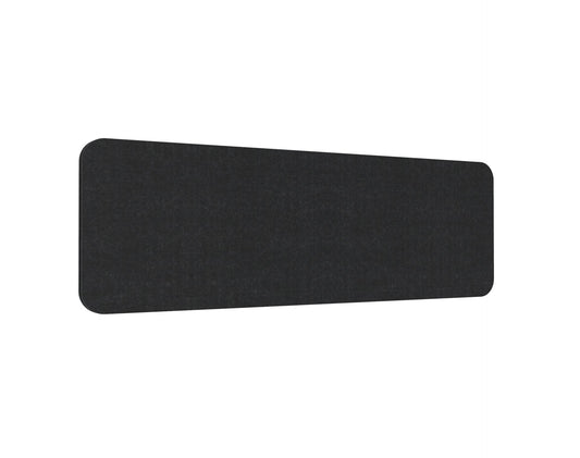 Desk Mounted Eco Panel Screen — 1200mm W x 384mm H (400mm H with Clamps) / Black
