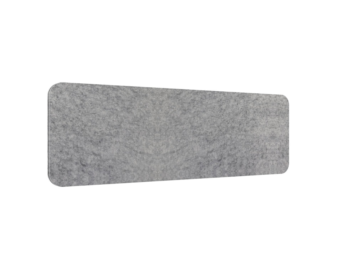 Desk Mounted Eco Panel Screen — 1200mm W x 384mm H (400mm H with Clamps) / Marble Grey