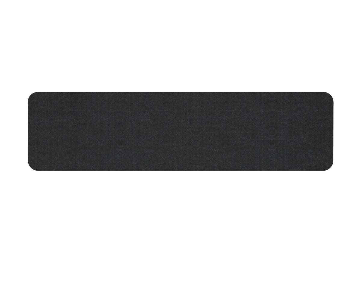 Desk Mounted Eco Panel Screen — 1500mm W x 384mm H (400mm H with Clamps) / Black
