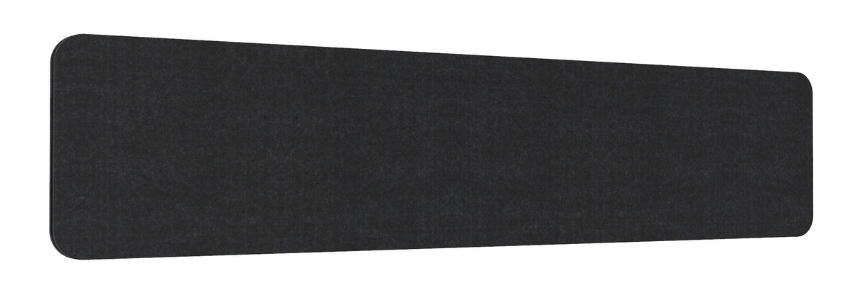 Desk Mounted Eco Panel Screen — 1800mm W x 384mm H (400mm H with Clamps) / Black
