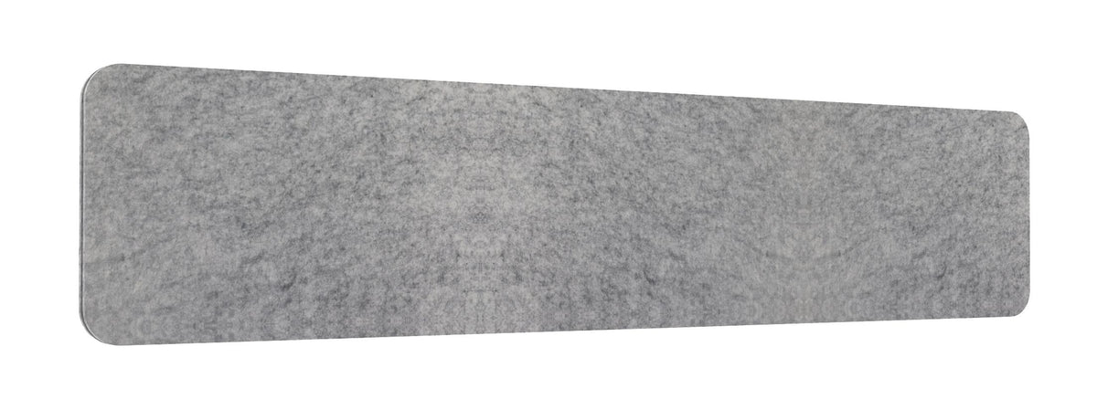 Desk Mounted Eco Panel Screen — 1800mm W x 384mm H (400mm H with Clamps) / Marble Grey