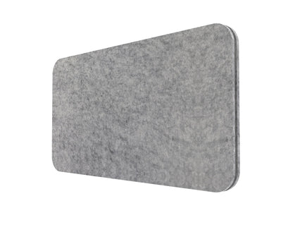 Desk Mounted Eco Panel Screen — 750mm W x 384mm H (400mm H with Clamps) / Marble Grey