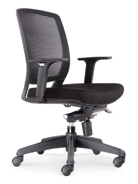 Hartley Task Medium Mesh Back  Chair — Black