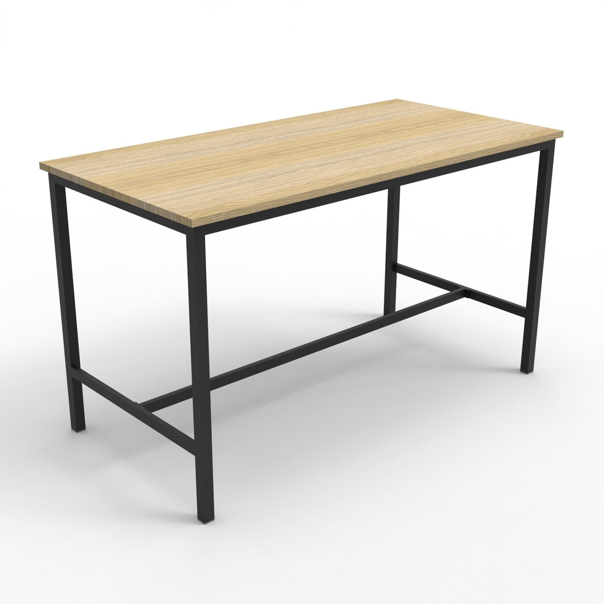 Rapidline High Bar Table — Natural Oak Top & Black Satin Base — HBT189 NO