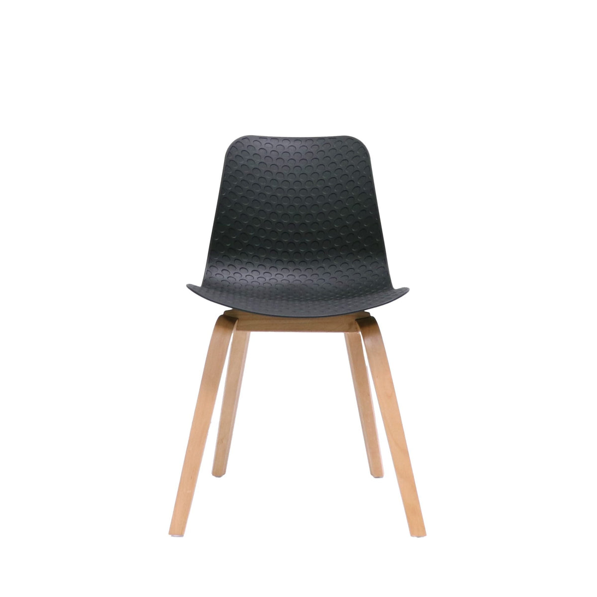 Lucid Chair — Black Shell & Light Oak Timber Base