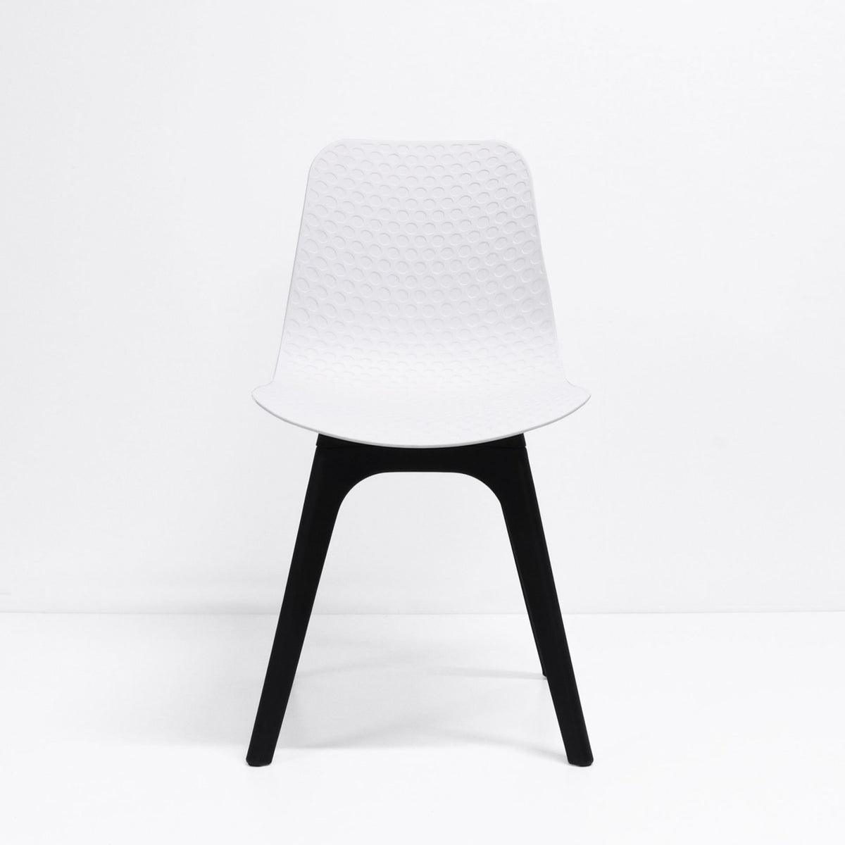 Lucid Chair — White Shell & Black Base