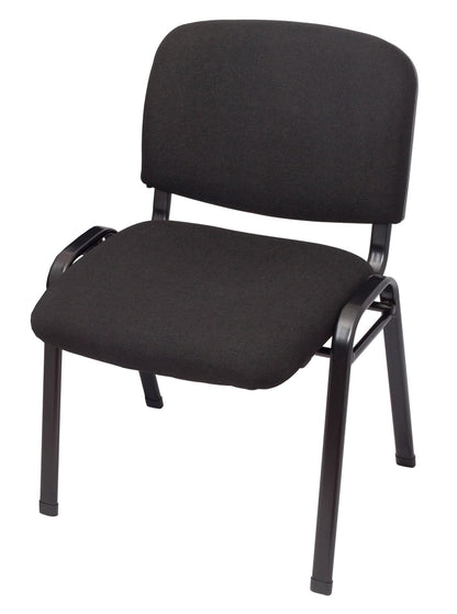 Nova Stacking Visitor Chair — Black Fabric