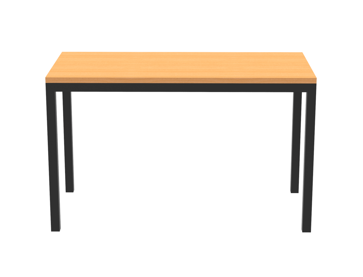 Rapidline Steel Frame Table — 1200mm W x 600mm D x 730mm H, Beech — SFT126 B