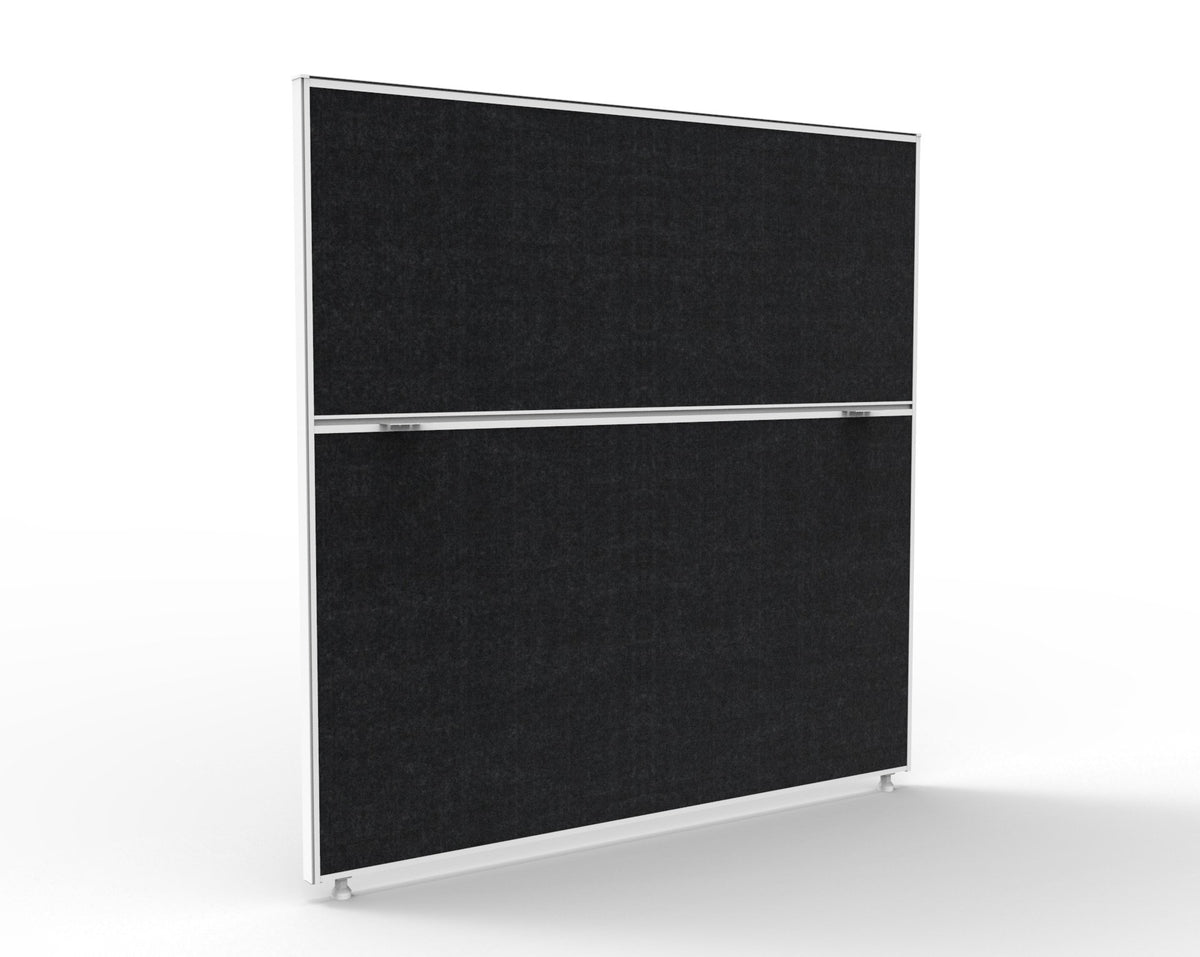 30mm SHUSH30 Screens — 1200mm W x 1200mm H x 30mm T / Black Fabric with White P/C Frame