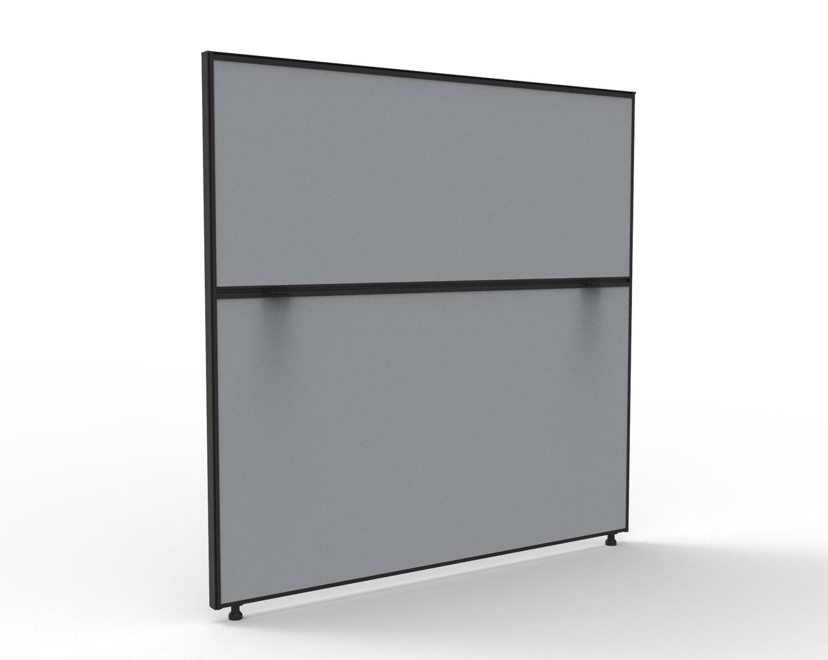 30mm SHUSH30 Screens — 1200mm W x 1200mm H x 30mm T / Grey Fabric with Black P/C Frame