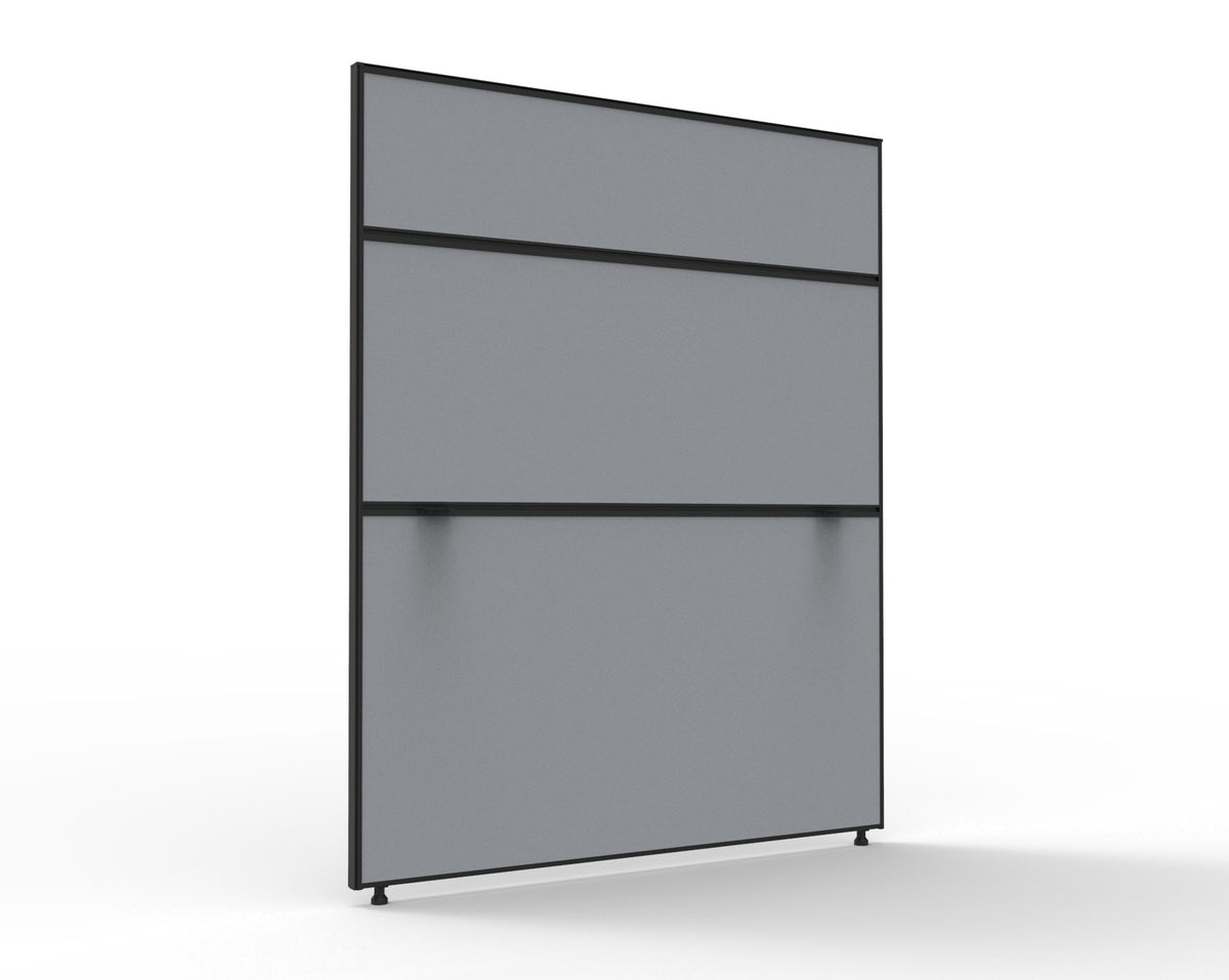 30mm SHUSH30 Screens — 1200mm W x 1500mm H x 30mm T / Grey Fabric with Black P/C Frame