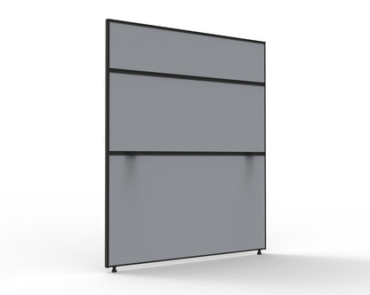 30mm SHUSH30 Screens — 1200mm W x 1500mm H x 30mm T / Grey Fabric with Black P/C Frame