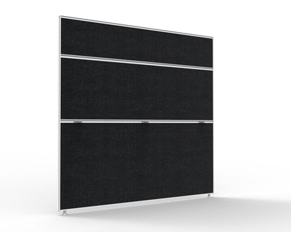 30mm SHUSH30 Screens — 1500mm W x 1200mm H x 30mm T / Black Fabric with White P/C Frame