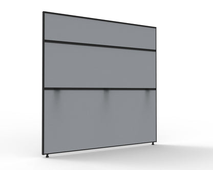 30mm SHUSH30 Screens — 1500mm W x 1200mm H x 30mm T / Grey Fabric with Black P/C Frame