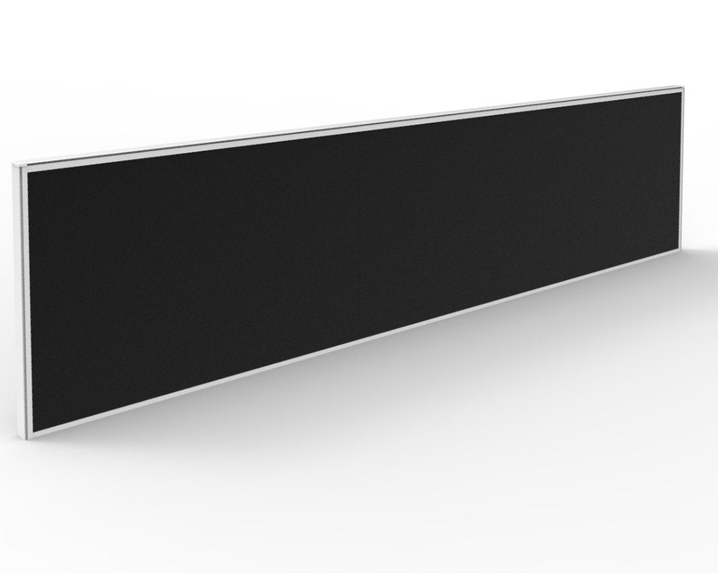 30mm SHUSH30 Screens — 1800mm W x 495mm H x 30mm T / Black Fabric with White P/C Frame
