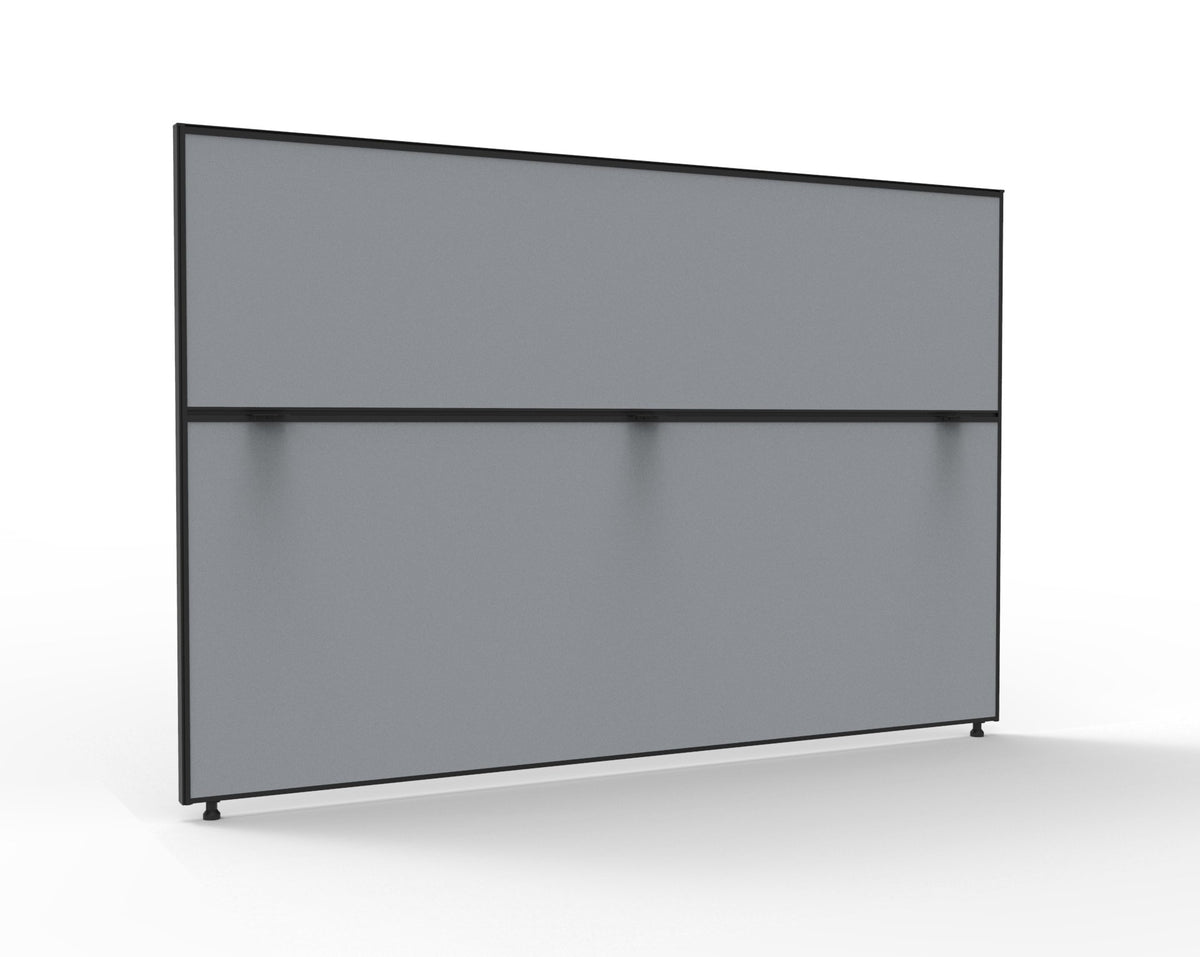 30mm SHUSH30 Screens — 1800mm W x 1200mm H x 30mm T / Grey Fabric with Black P/C Frame