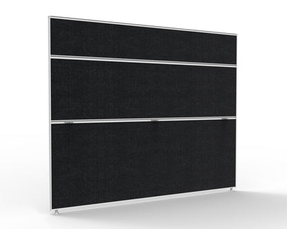 30mm SHUSH30 Screens — 1800mm W x 1500mm H x 30mm T / Black Fabric with White P/C Frame