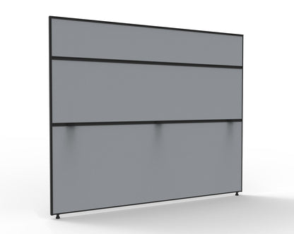 30mm SHUSH30 Screens — 1800mm W x 1500mm H x 30mm T / Grey Fabric with Black P/C Frame