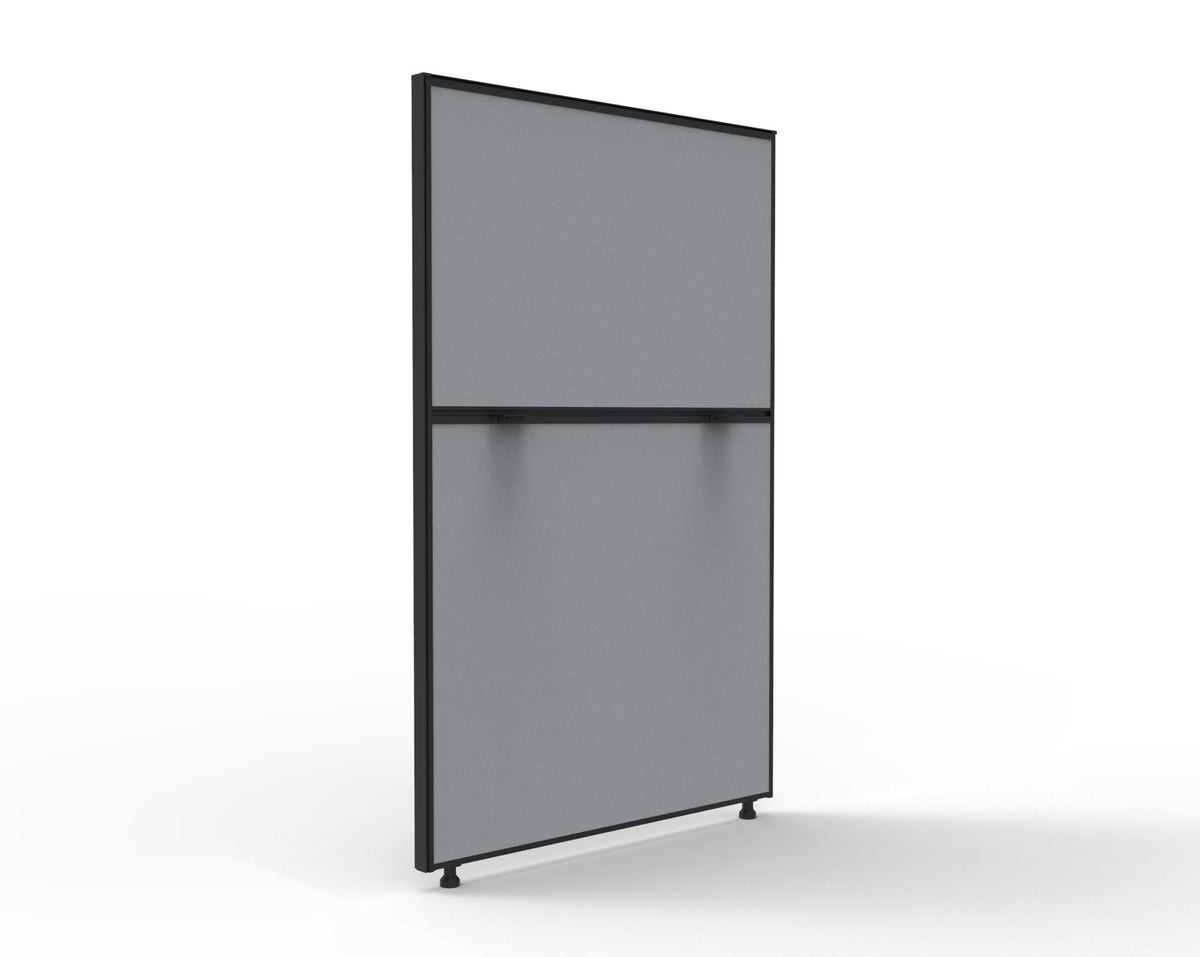 30mm SHUSH30 Screens — 750mm W x 1200mm H x 30mm T / Grey Fabric with Black P/C Frame