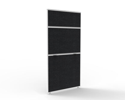 30mm SHUSH30 Screens — 750mm W x 1500mm H x 30mm T / Black Fabric with White P/C Frame