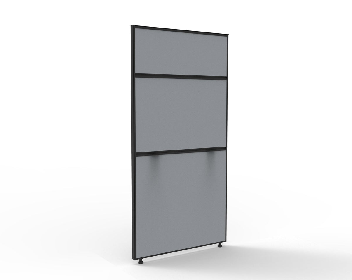 30mm SHUSH30 Screens — 750mm W x 1500mm H x 30mm T / Grey Fabric with Black P/C Frame