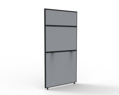 30mm SHUSH30 Screens — 750mm W x 1500mm H x 30mm T / Grey Fabric with Black P/C Frame