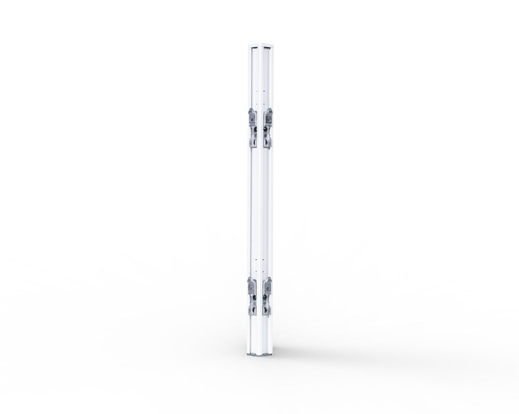 Shush30 Joining Poles — 495mm H x 30mm W x 30mm D / White Satin / 90-180 Degree