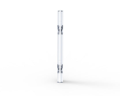 Shush30 Joining Poles — 495mm H x 30mm W x 30mm D / White Satin / 90-180 Degree