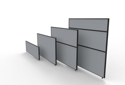 30mm SHUSH30 Screens — 750mm W x 1200mm H x 30mm T / Black Fabric with White P/C Frame