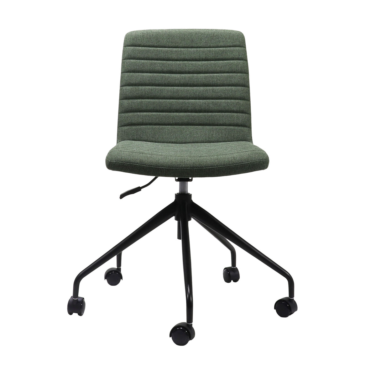 Pixel Swivel 5 Star Base Chair — Olive Fabric / Black P/C / No Arms