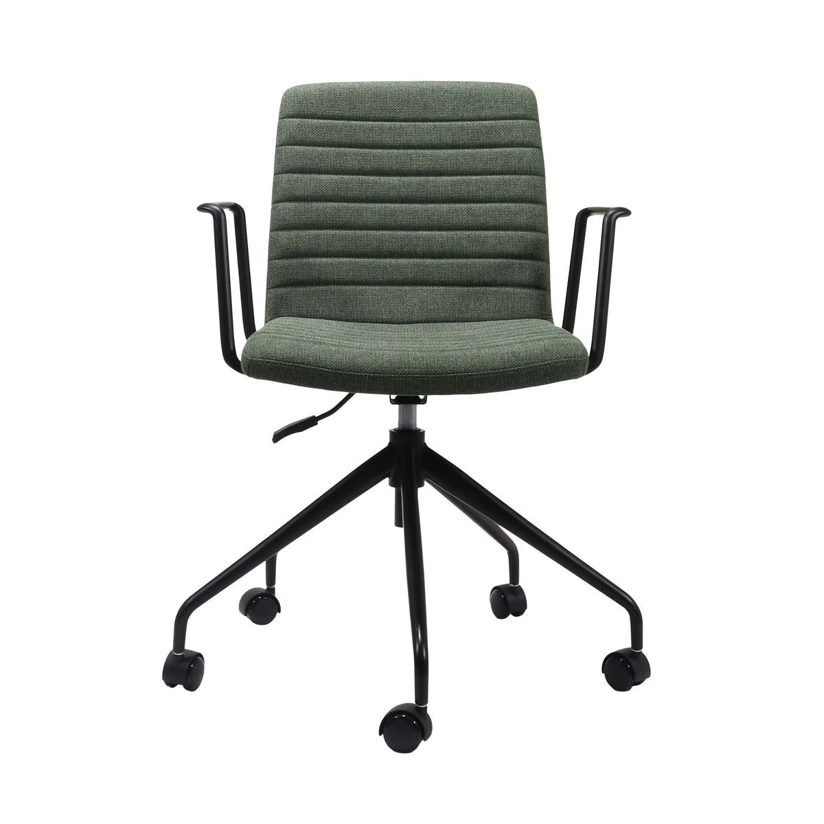 Pixel Swivel 5 Star Base Chair — Olive Fabric / Black P/C / Black P/C